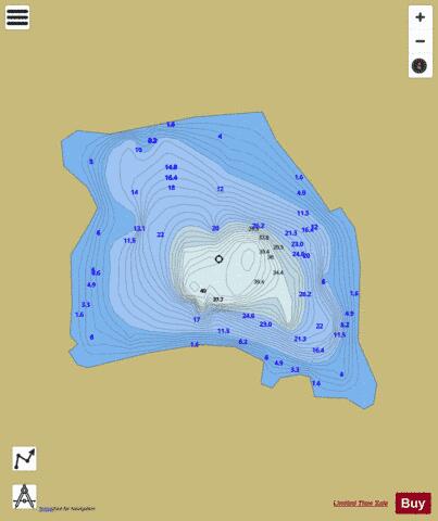 Loch Ree depth contour Map - i-Boating App