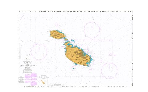 Approaches to Malta and Ghawdex (Gozo) Marine Chart - Nautical Charts App