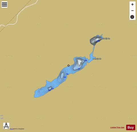 Ausdalsvatnet depth contour Map - i-Boating App
