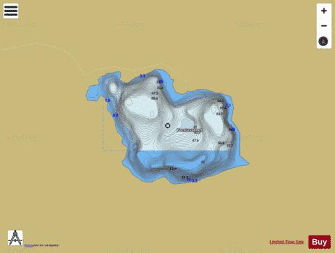 Prestavatnet depth contour Map - i-Boating App