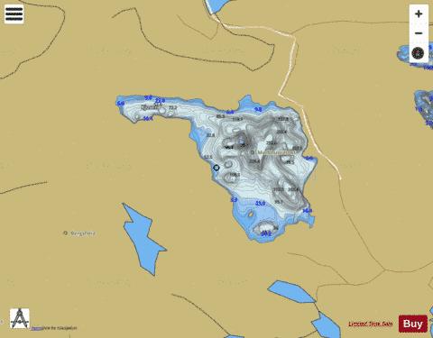 Markhusvatnet depth contour Map - i-Boating App