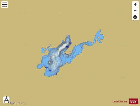 Austdalsvatnet depth contour Map - i-Boating App