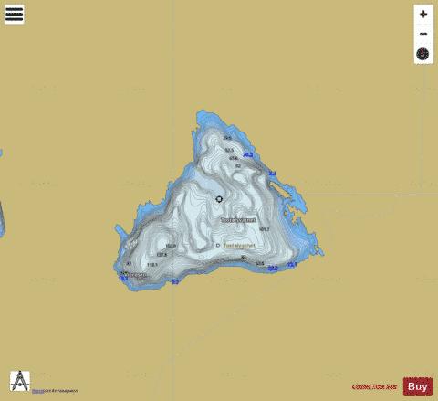 Tostølvatnet depth contour Map - i-Boating App