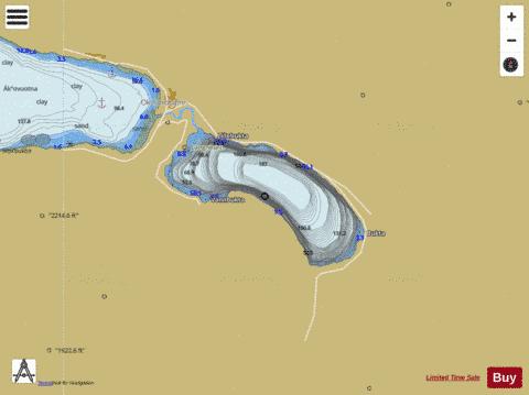 Oksfjordvatnet depth contour Map - i-Boating App
