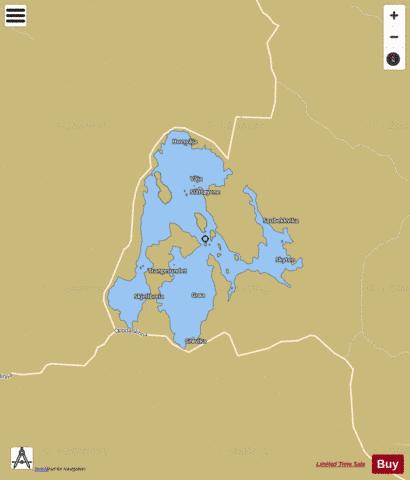 Våja depth contour Map - i-Boating App