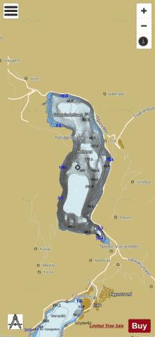 Granvinvatnet depth contour Map - i-Boating App