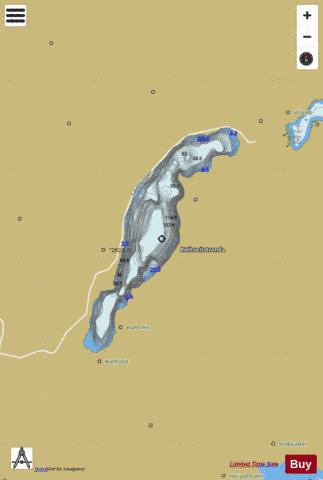 Gjerdesdalsvatnet depth contour Map - i-Boating App