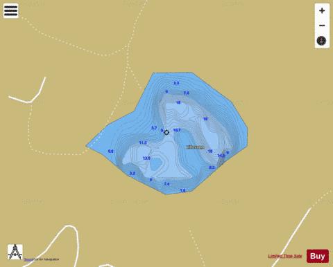 Lillevann depth contour Map - i-Boating App