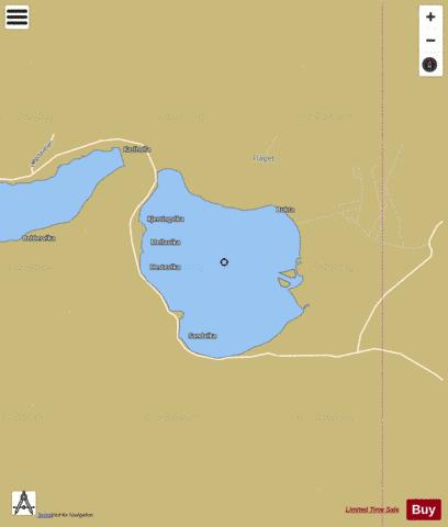 Øvrevatnet depth contour Map - i-Boating App