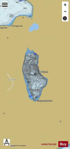 Store Bunkevatnet depth contour Map - i-Boating App