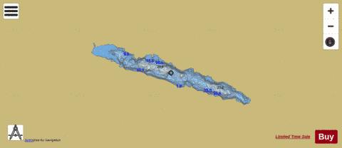 Øvre Heimdalsvatnet depth contour Map - i-Boating App