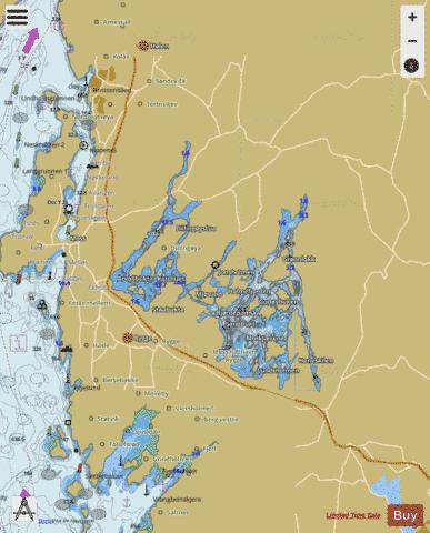 Vansjø depth contour Map - i-Boating App