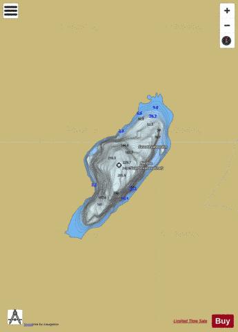 Nedre Svartevassvatnet depth contour Map - i-Boating App