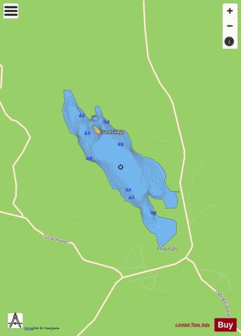 Grefslisjøen depth contour Map - i-Boating App