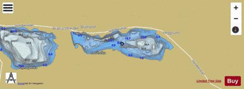 Brattlandsvatnet depth contour Map - i-Boating App