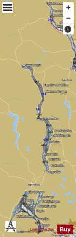 Randsfjorden depth contour Map - i-Boating App