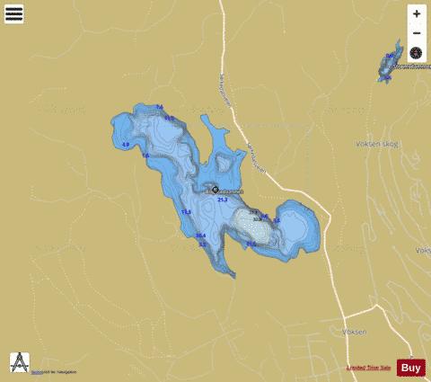 Bogstadvannet depth contour Map - i-Boating App
