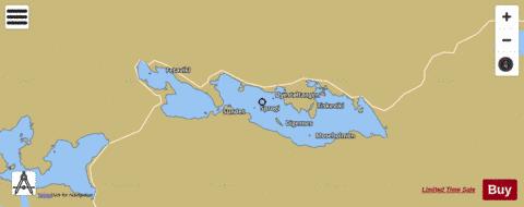 Ustevatn depth contour Map - i-Boating App
