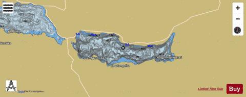 Sandsjøen depth contour Map - i-Boating App