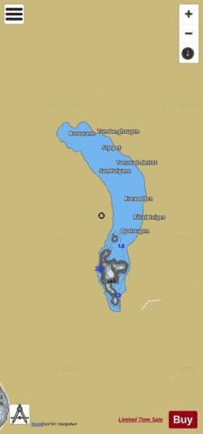 Tunsbergdalsvatnet depth contour Map - i-Boating App