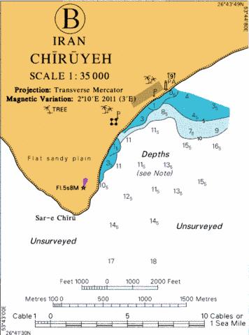 B Chiruyeh Marine Chart - Nautical Charts App