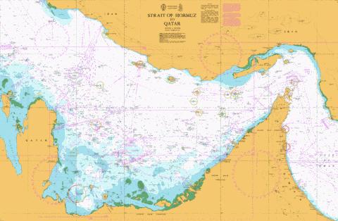 Strait of Hormuz to Qatar Marine Chart - Nautical Charts App