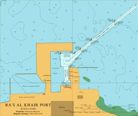 Ra's al Khair Port Marine Chart - Nautical Charts App