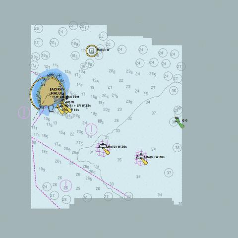 Oil and Gas Terminals in Qatar and the United Arab Emirates - Jazirat Halul Marine Chart - Nautical Charts App