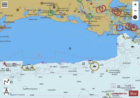 LEASE BLOCK FOR MISSISSIPPI RIVER TO GALVESTON Marine Chart - Nautical Charts App