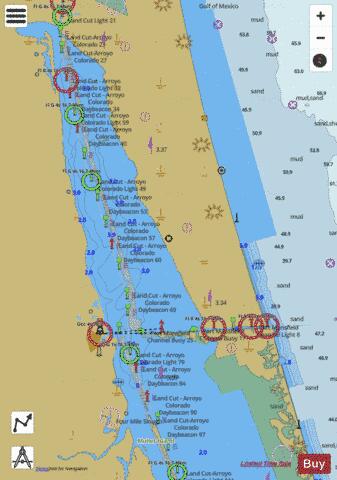 LAGUNA MADRE MIDDLE GROUND TO CHUBBY ISLAND SIDE B Marine Chart - Nautical Charts App