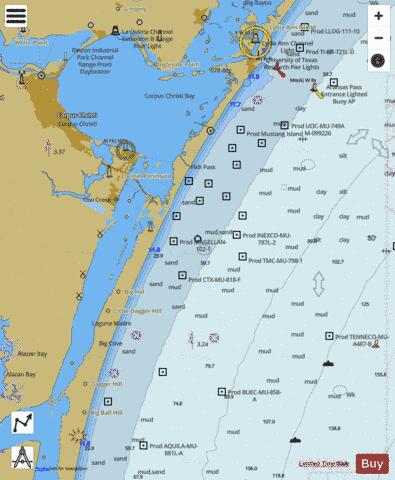ARANSAS PASS TO BAFFIN BAY Marine Chart - Nautical Charts App