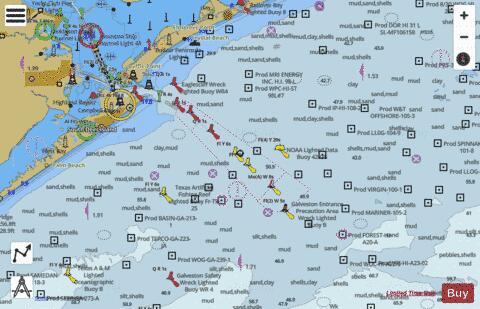 APPROACHES TO GALVESTON BAY Marine Chart - Nautical Charts App