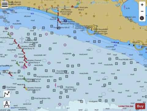 ROLLOVER BAYOU TO CALCASIEU PASS Marine Chart - Nautical Charts App