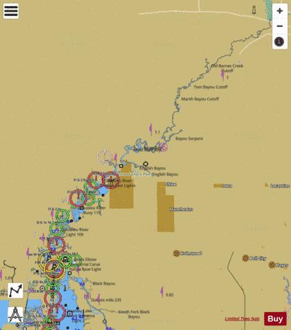 CALCASIEU RIVER AND LAKE SIDE B Marine Chart - Nautical Charts App