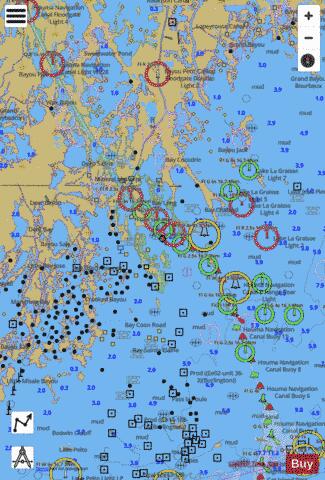 HOUMA NAVIGATION CANAL  TERREBONNE BAY Marine Chart - Nautical Charts App