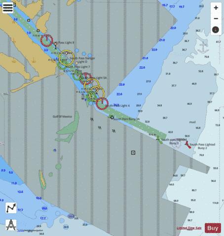 SOUTH PASS Marine Chart - Nautical Charts App