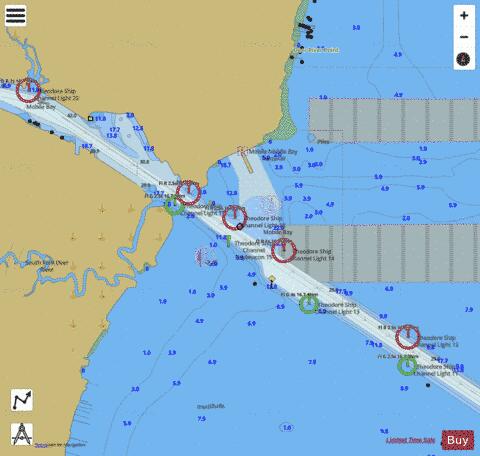 MOBILE BAY ALABAMA INSET Marine Chart - Nautical Charts App