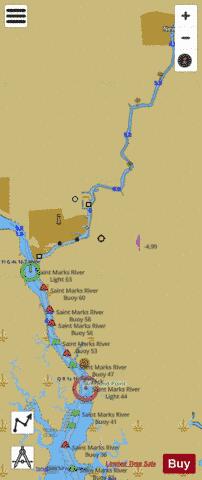 ST MARKS RIVER AND APPROACHES Marine Chart - Nautical Charts App