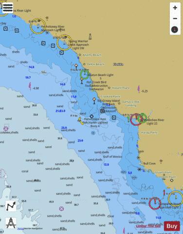 HORSESHOE POINT TO ROCK ISLAND Marine Chart - Nautical Charts App