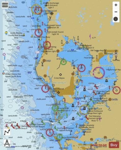 TAMPA BAY AND ST JOSEPH SOUND Marine Chart - Nautical Charts App