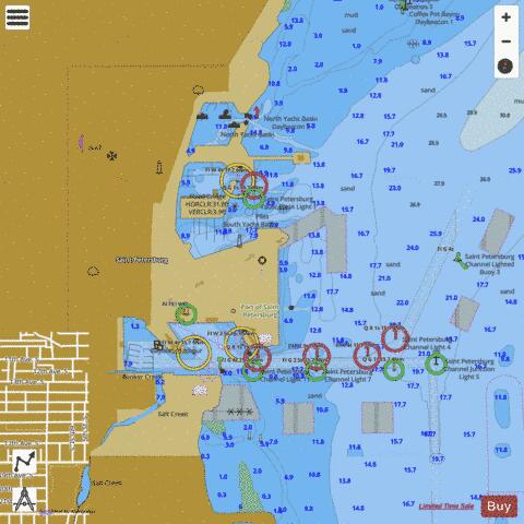 TAMPA BAY NORTHERN SECTION - ST PETERSBURG INSET Marine Chart - Nautical Charts App