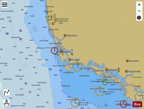 CHATHAM RIVER TO CLAM PASS Marine Chart - Nautical Charts App
