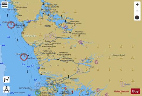 EVERGLADES NTL PARK - SHARK RVR TO LOSTMANS RVR Marine Chart - Nautical Charts App