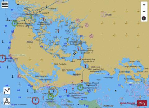 FLORIDA EVERGLADES NATIONAL PARK WHITEWATER BAY Marine Chart - Nautical Charts App