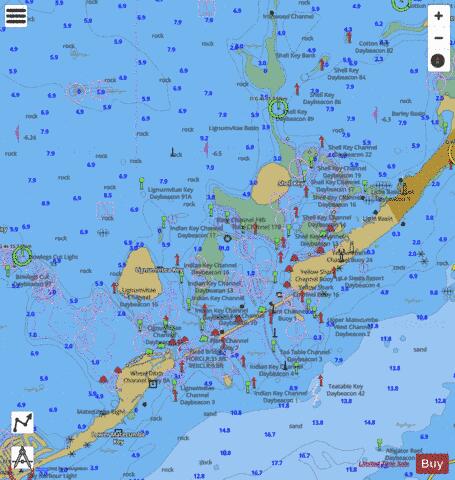 MIAMI TO MARATHON AND FLORIDA BAY PAGE F INSET 7 Marine Chart - Nautical Charts App