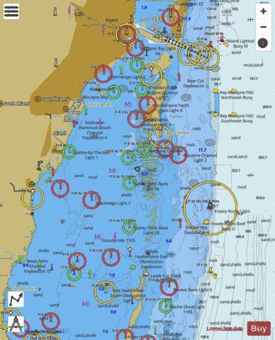 INTRACOASTAL WATERWAY MIAMI TO ELLIOTT KEY Marine Chart - Nautical Charts App