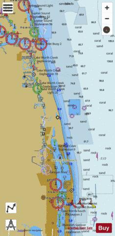 PALM SHORES TO WEST PALM BEACH FLORIDA NN-OO Marine Chart - Nautical Charts App