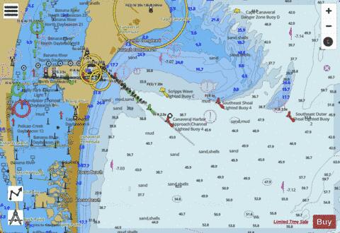 APPROACHES TO PORT CANAVERAL Marine Chart - Nautical Charts App