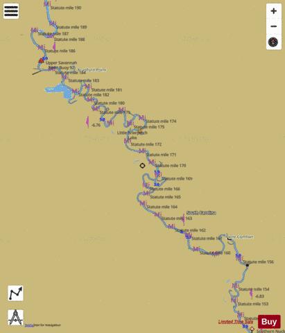 SAVANNAH RIVER BRIER CREEK TO AUGUSTA HH-II Marine Chart - Nautical Charts App