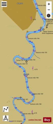 SAVANNAH RIVER BRIER CREEK TO AUGUSTA II-JJ Marine Chart - Nautical Charts App
